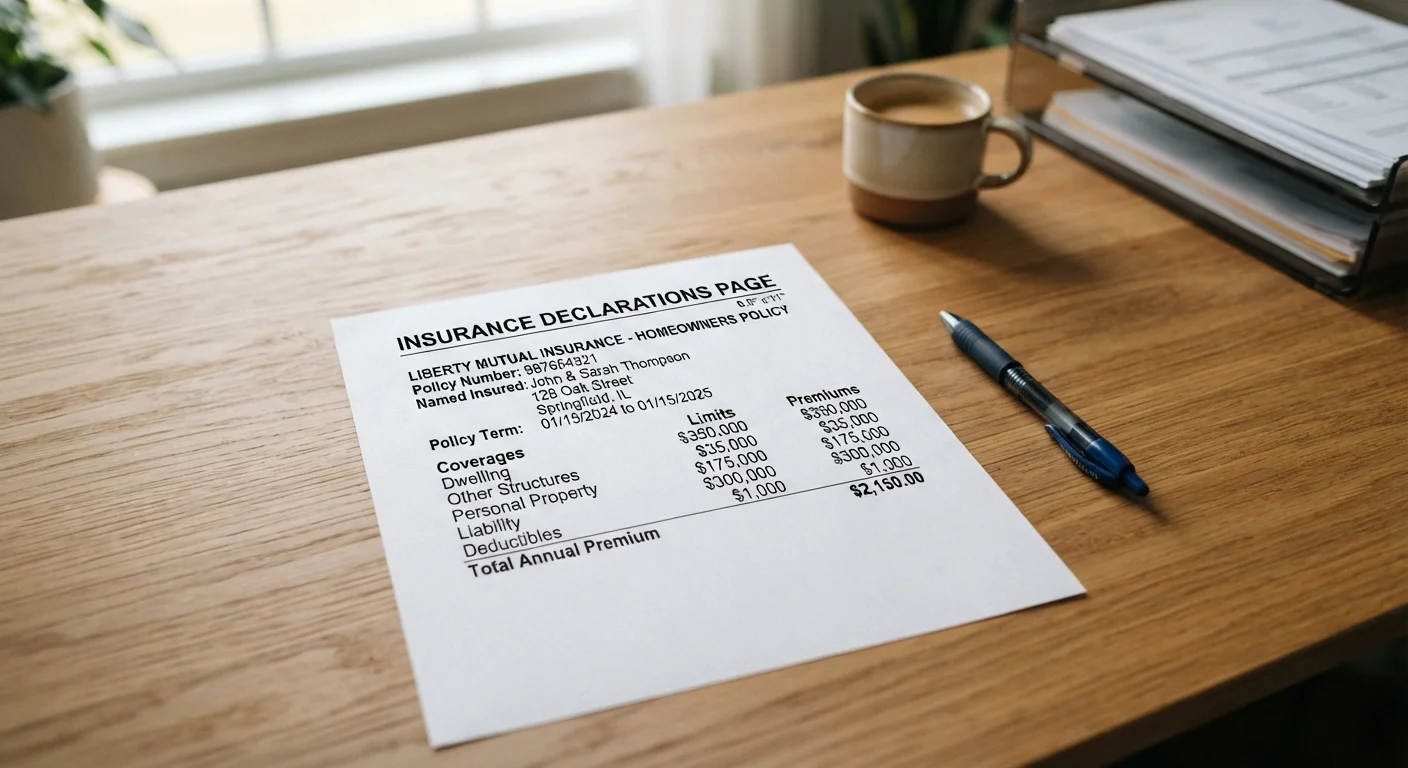 Reading Your Auto Insurance Declarations Page Without Getting Lost